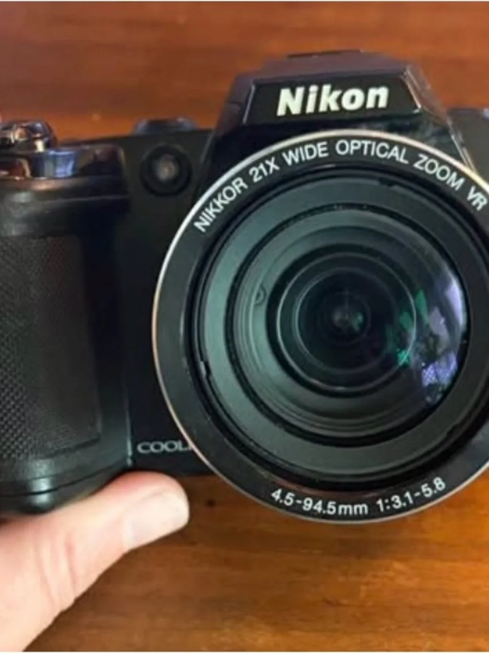 Nikon Coolpix L120 point and shoot camera with strap, lens cap, & 128gb SD card